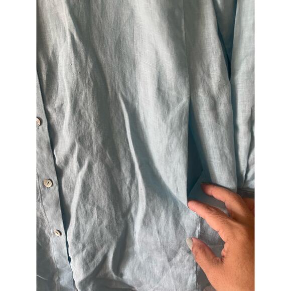 Eileen Fisher Mandarin Collar linen Tunic - Picture 6 of 9